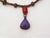 Vintage early 20th century middle eastern tribal necklace. Tear drop large lapis lazuli pendent with red carnelian bead...