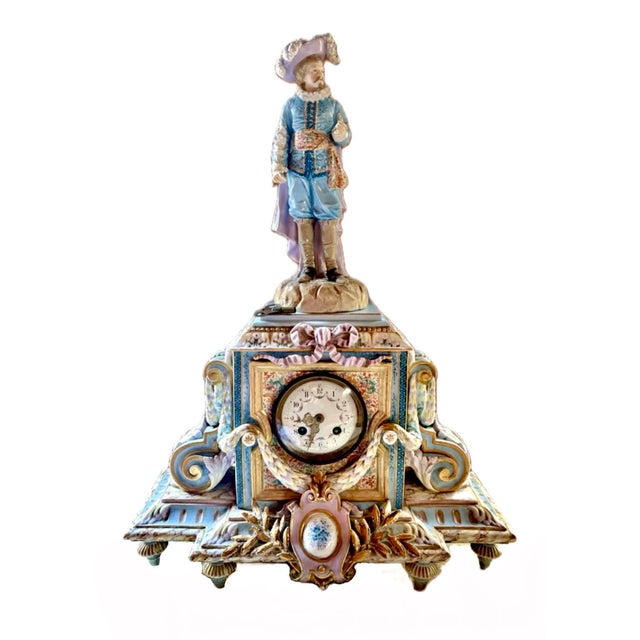 Late 19th century mantle clock. Rococo revival, Vion et Baury / France / Anchor stamp