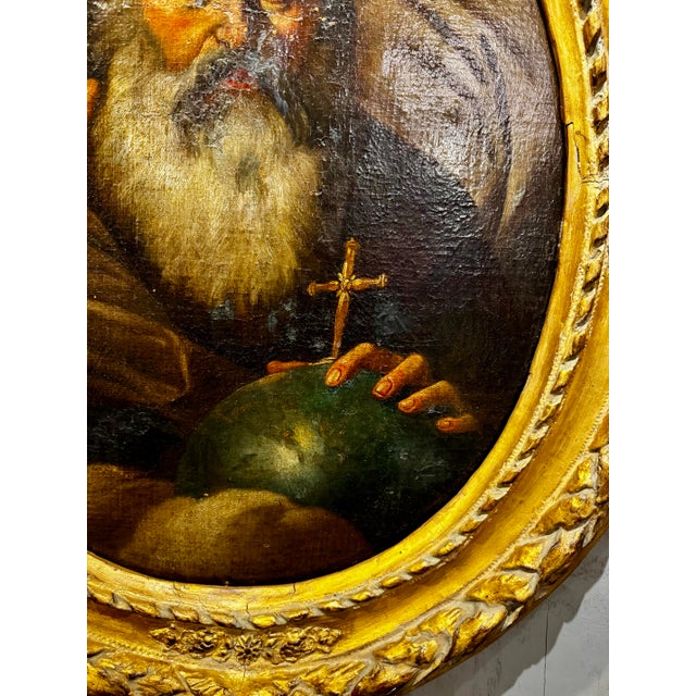 Lovely French 17th century benediction painting, This probably came from a private chapel in France. The representation of...