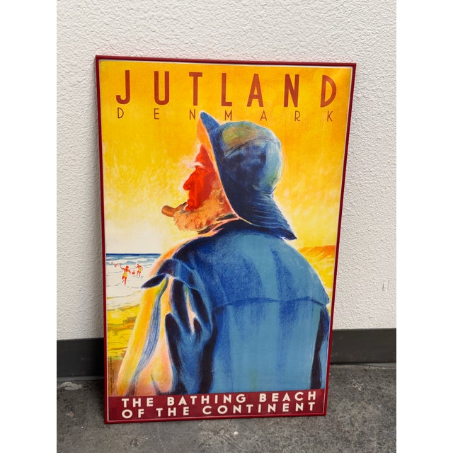 Late 20th Century Henrik Hansen "Jutland Denmark the Bathing Beach of the Continent" Poster Print For Sale - Image 5 of 12