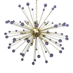 Contemporary Alessandrite “Star” Murano Glass Sputnik Chandelier