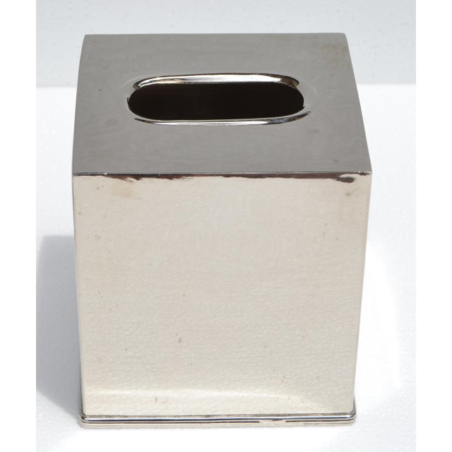 1970s Bohemian Handmade Polished Stainless Steel Over Brass Tissue Box Cover India For Sale - Image 14 of 14