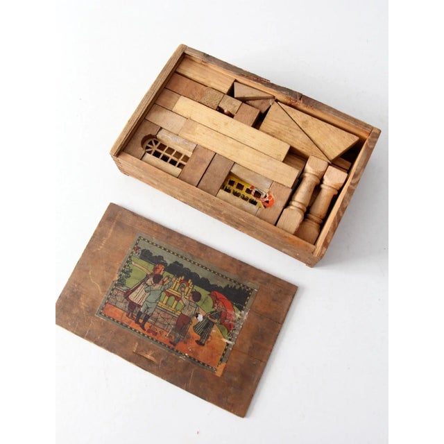 Vintage wooden building blocks hotsell