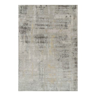 Rug & Kilim’s Oversized Abstract Rug in Silver-Gray and Beige-Brown Patterns For Sale