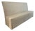 Cream Linen and Blond Wood 7-Foot-Long Bench For Sale