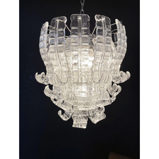 Italian Felci Murano Glass Chandelier by Barovier e Toso, 1972 For Sale - Image 10 of 18
