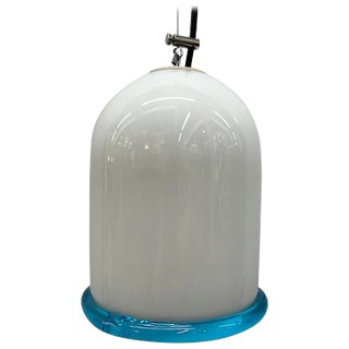 Pair of Murano Italy Glass Dome Top Pendant Lights by Lighting Company I3 For Sale