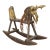 Late 20th Century Handmade Penny Covered Rocking Horse For Sale