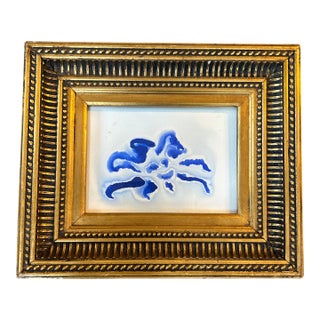 Contemporary Original Abstract Blue Ink Watercolor Painting For Sale