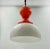 Orange Vintage Pendant Light in Opaline Orange and White Glass, Italy, 1960s For Sale - Image 8 of 11
