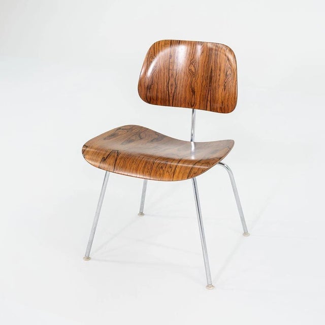 Modern 1960s Set of 10 Herman Miller Eames DCM Dining Chairs in Rosewood and Chrome For Sale - Image 3 of 11