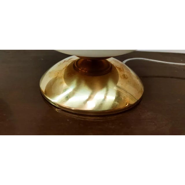 Oval Brass & Glass Lamp For Sale - Image 5 of 12