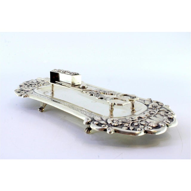 Silver Morrison Tray and Scissors with Revealed Cutouts and Supported by Four Claw-Shaped Feet, Set of 2 For Sale - Image 4 of 8