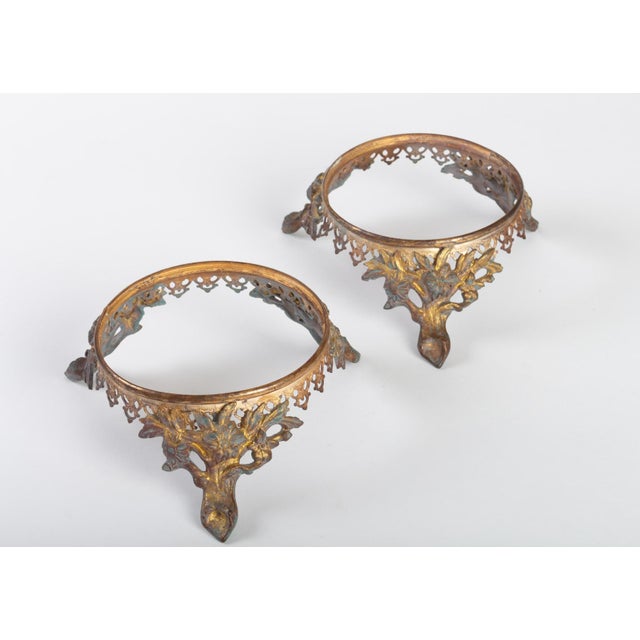 19th Century Napoleon III Gilt Bronze Bases, Set of 2 For Sale - Image 4 of 6