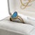 Metal 1.6cts Australian Boulder Opal Ring With Natural Diamond Accents: Solid 14k Gold, Size 6.75 For Sale - Image 7 of 8