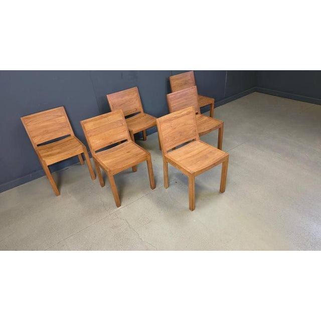 Vintage Teak Dining Chairs, 1980s, Set of 6 For Sale - Image 11 of 16