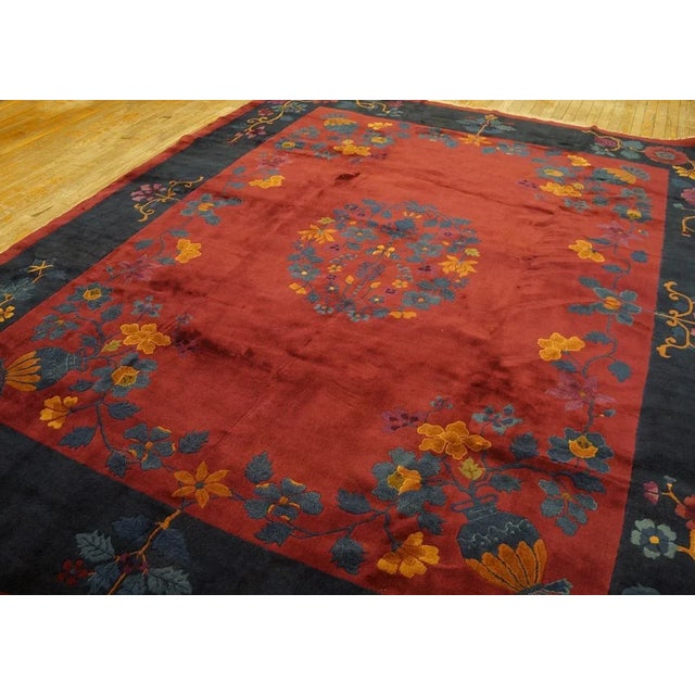 1920s Chinese Art Deco Carpet ( 8'3'' x 9'7'' - 252 x 292 ) For Sale - Image 4 of 12