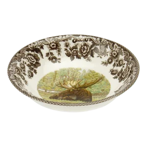Spode Woodland Moose Cereal Bowl 6.25", Moose