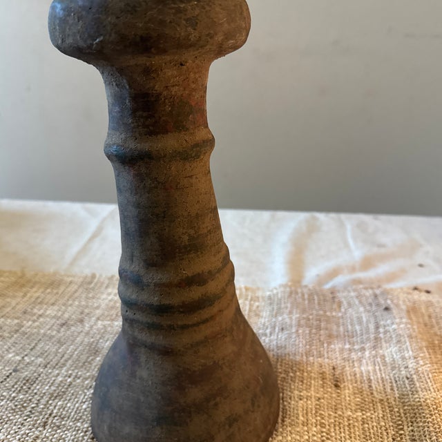 1960s Candlestick Holder -- Large Rook Shape - Mexican Clay For Sale - Image 5 of 5