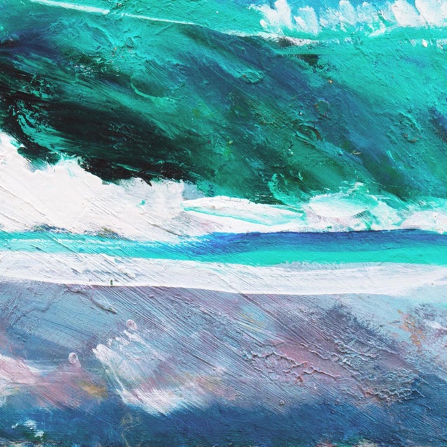 1980s 'Breaking Waves at Asilomar', by Robert Canete, Carmel, California Expressionist Seascape For Sale - Image 5 of 10