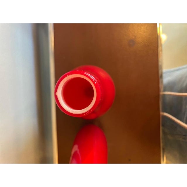 Red Red Murano Glass Vases by Lavento for Richard Ginori, 1960, Set of 2 For Sale - Image 8 of 14