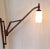 Mid-Century Danish Extendable Teak Wall Lamp with Swivel Arm and White Patterned Glass Shade, 1960s For Sale - Image 4 of 11