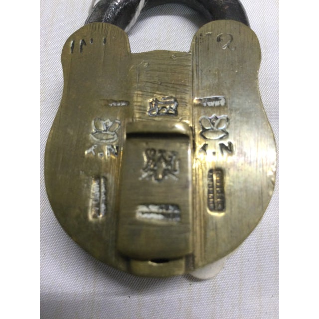 English Antique Brass Lock, No Key For Sale - Image 3 of 6