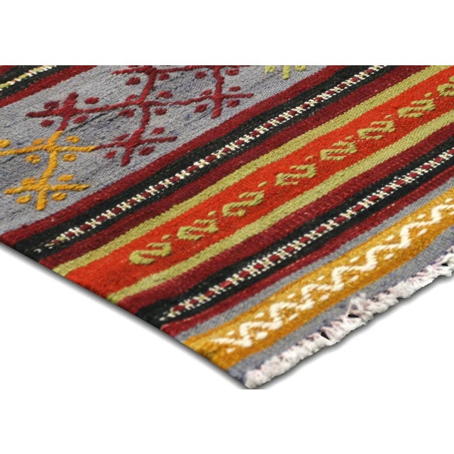 Traditional 1960s Turkish Kilim For Sale - Image 3 of 5