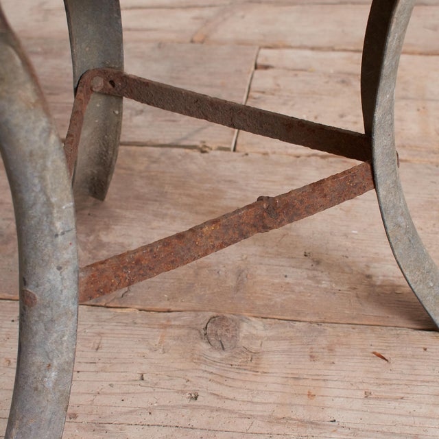 Antique Galvanised Milking Stool For Sale - Image 5 of 7