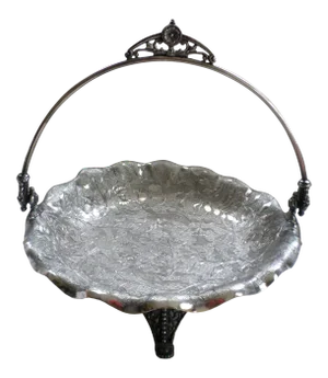 Late 20th Century Victorian James Tufts Silver Plate Aesthetic Movement Brides Basket