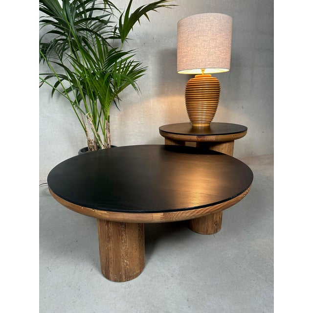 Japandi Salontafel Tables, 1990s, Set of 2 For Sale - Image 4 of 15