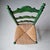 Green Knob Chair with Rush Seat, 1970s For Sale - Image 4 of 9