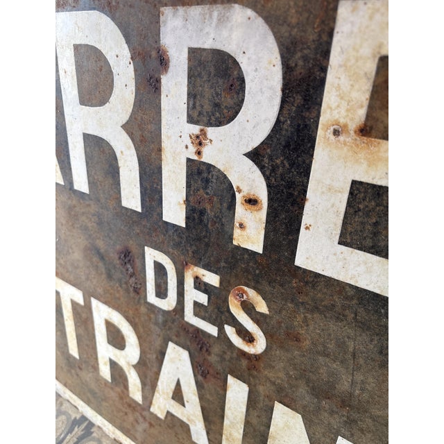 Steel Plaque from SNCF, 1930s, in Very Good conditions. Designed 1920 to 1949