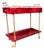 Italian Lacquered Goatskin and Parchment Serving Bar Cart from Aldo Tura, 1960s For Sale