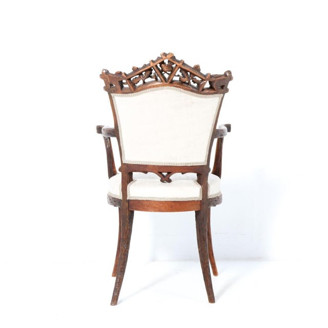 Magnificent and ultra rare Black Forest armchair. Design by Matthijs Horrix for the famous Dutch cabinet makers Horrix Den...