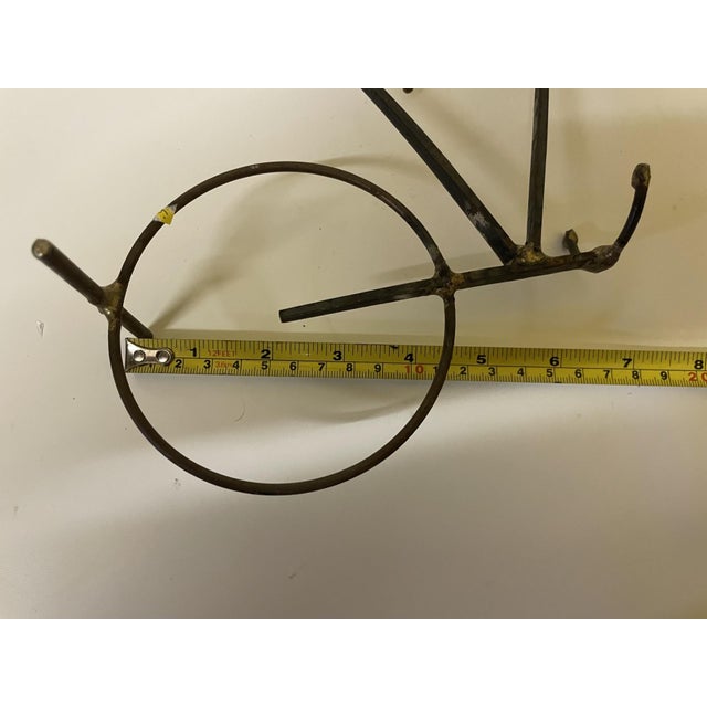 Late 20th Century Artist-Made Brutalist Metal Wire Bicycle Sculpture For Sale - Image 11 of 11
