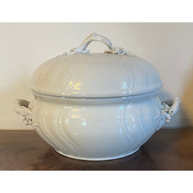 White Antique 19th Century German KPM Berlin Porcelain Rococo Blanc De Chine Soup Tureen For Sale - Image 8 of 18