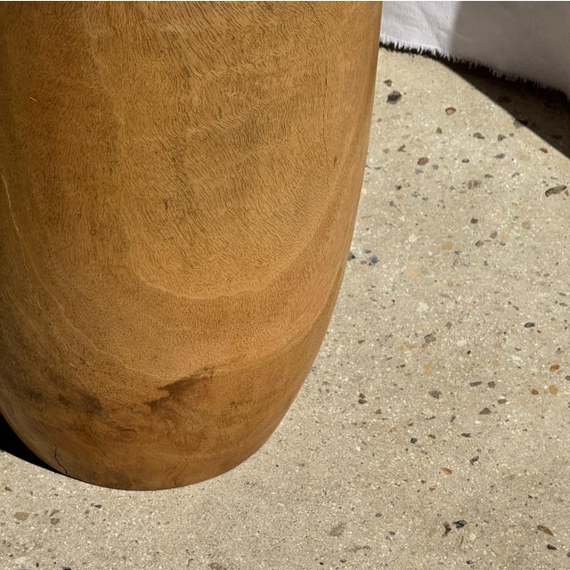 Vintage Side Table in Natural Cylindrical Mango Wood, 1980s For Sale - Image 13 of 18