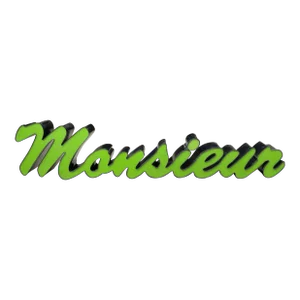 Mid Century "Monsieur" Sign