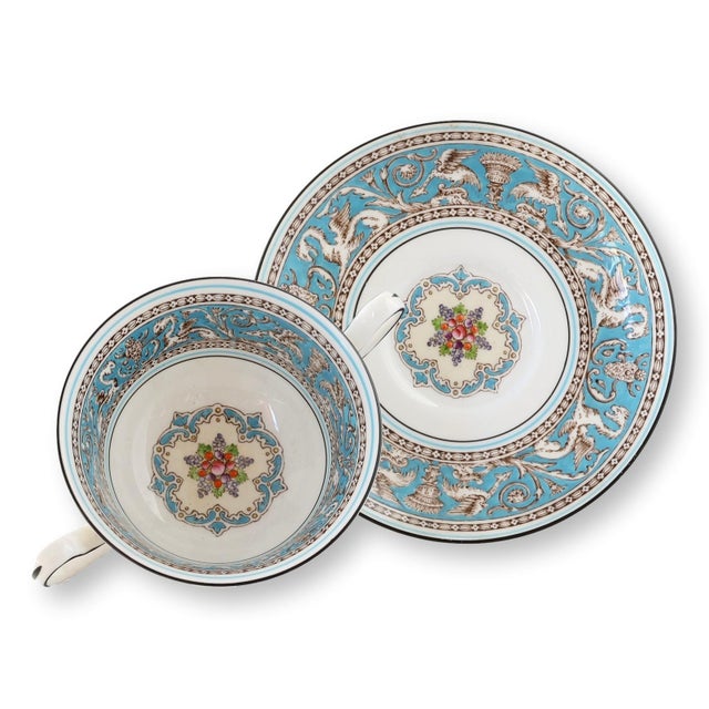 Wedgwood Wedgwood Florentine Soup Coupes/Saucers For Sale - Image 4 of 5