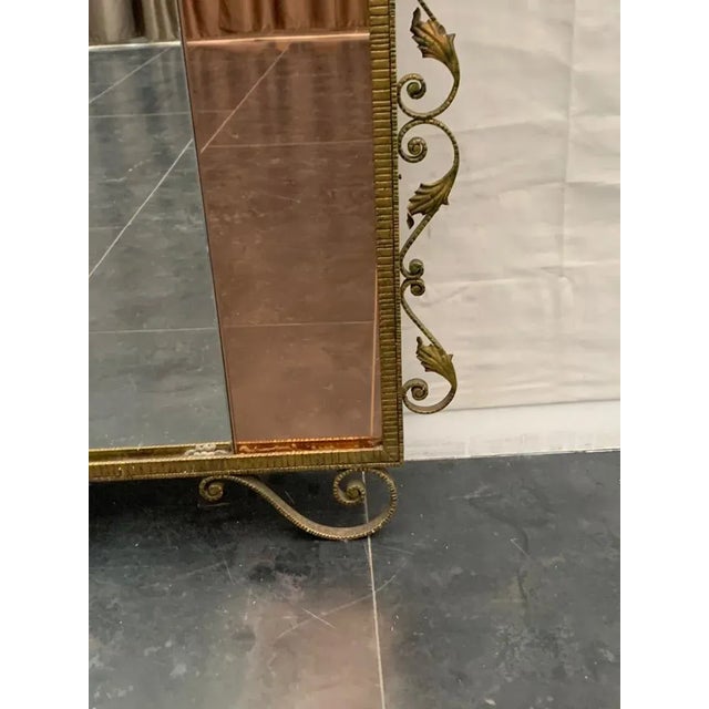 Mid-Century Modern Glass & Wrought Iron Shelf by Pierluigi Colli, 1950s For Sale - Image 3 of 7