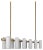 Odyssey Linear MD Brass Chandelier by Schwung For Sale