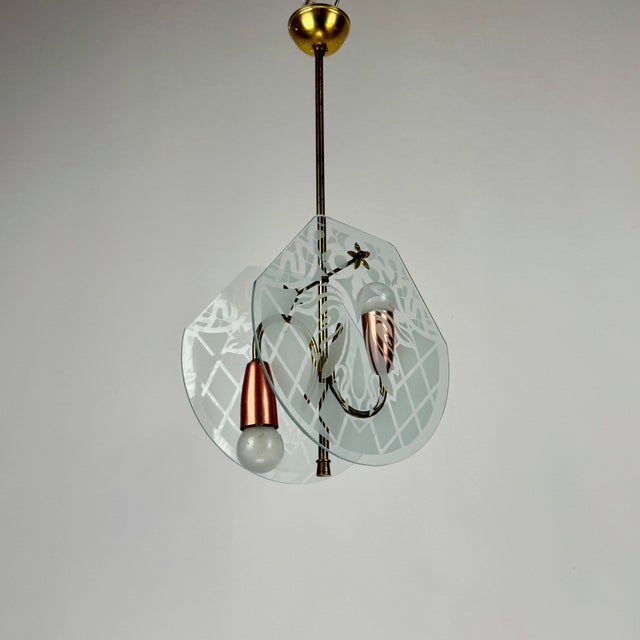 Mid-Century Modern Italian Pendant Light by Pietro Chiesa for Fontana Arte, 1950s For Sale - Image 10 of 10