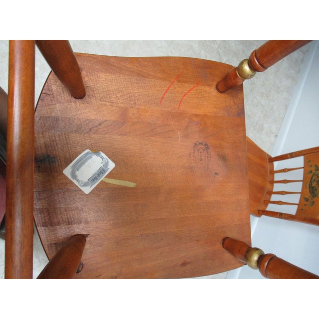 Art Nouveau 1970s Pair Bent Brothers Plank Bottom Dining Room Desk Side Chairs For Sale - Image 3 of 11