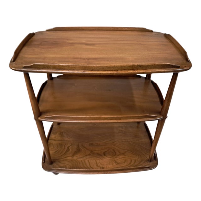 Mid-Century Modern Drinks Trolley with Glass Tops by Lucian Ercolani for Ercol, 1960s For Sale