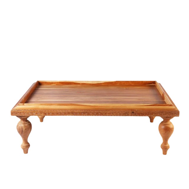 Folk Art Bali Tray Coffee Table For Sale