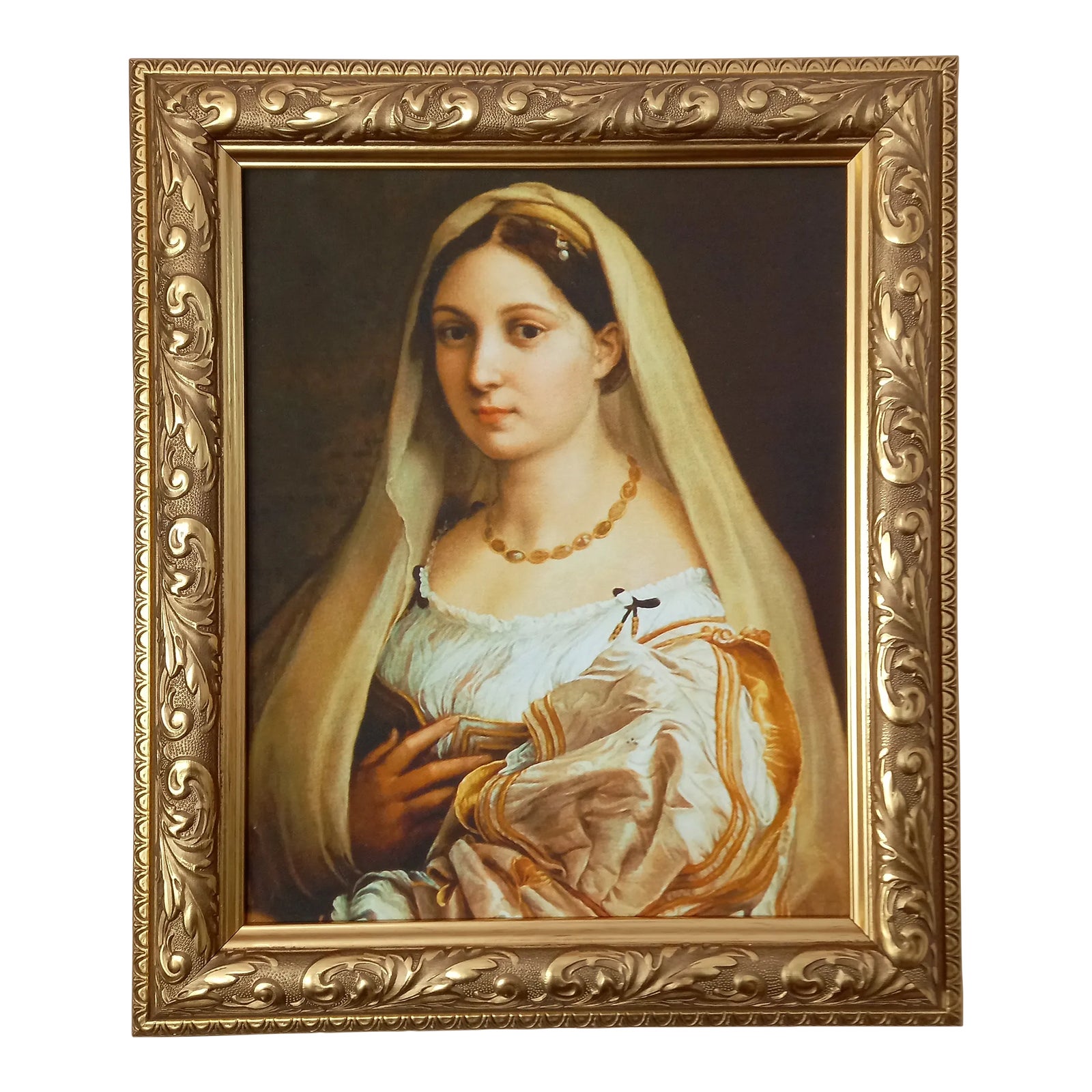 The woman with the veil or la velata by rafael high quality framed