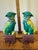 Late 20th Century Pair of Vintage Colorful Small Chinese Porcelain Foo Dogs For Sale - Image 5 of 9
