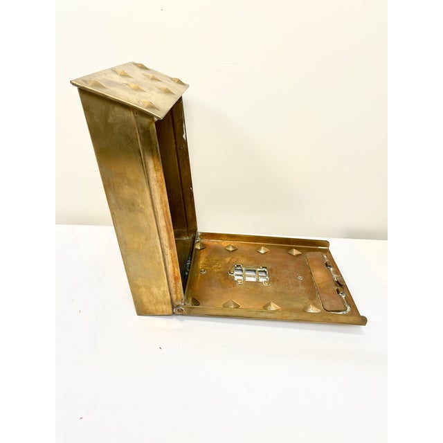 Metal Antique Vintage Solid Brass Mailbox: Wallmount Letterbox For Sale - Image 7 of 14