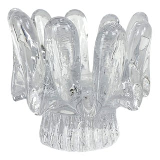 Sunflower Glass Candleholder attributed to Göran Wärff for Kosta Boda, Sweden, 1970s For Sale